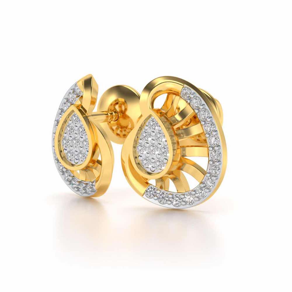 Untapped Shine Silver Studs - Yellow Gold - Image 3