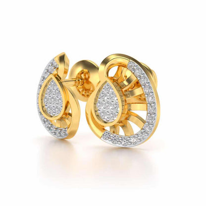 Untapped Shine Silver Studs - Yellow Gold - Image 3
