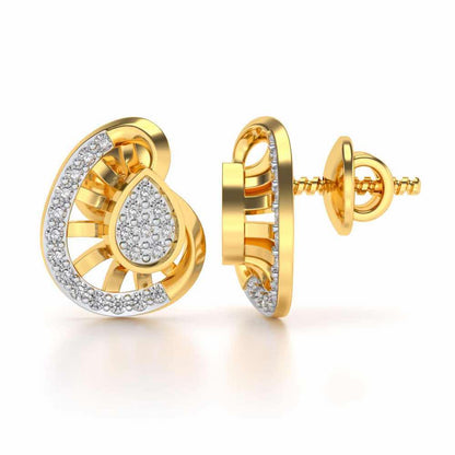 Untapped Shine Silver Studs - Yellow Gold - Image 4