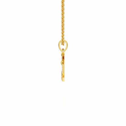 V-Glint Silver Pendant - Yellow Gold - Image 3