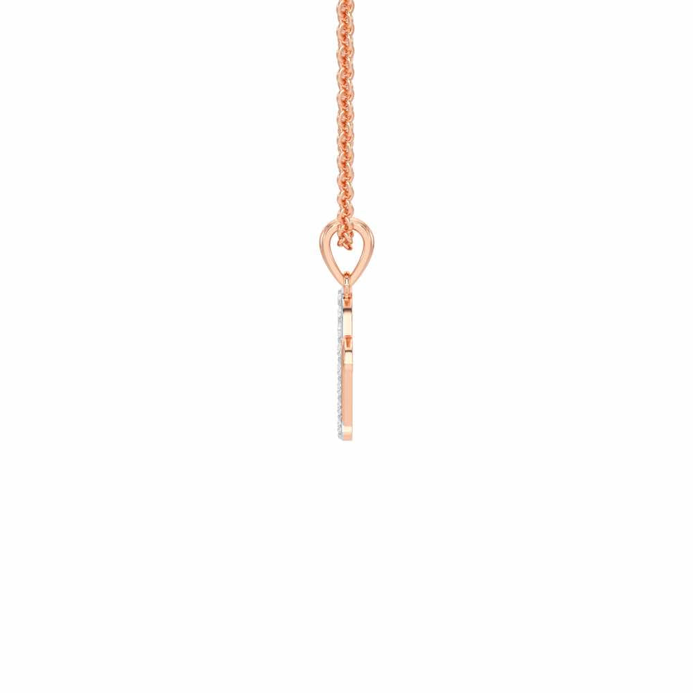 V-Luke Silver Pendant - Rose Gold - Image 3