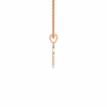 V-Luke Silver Pendant - Rose Gold - Image 3