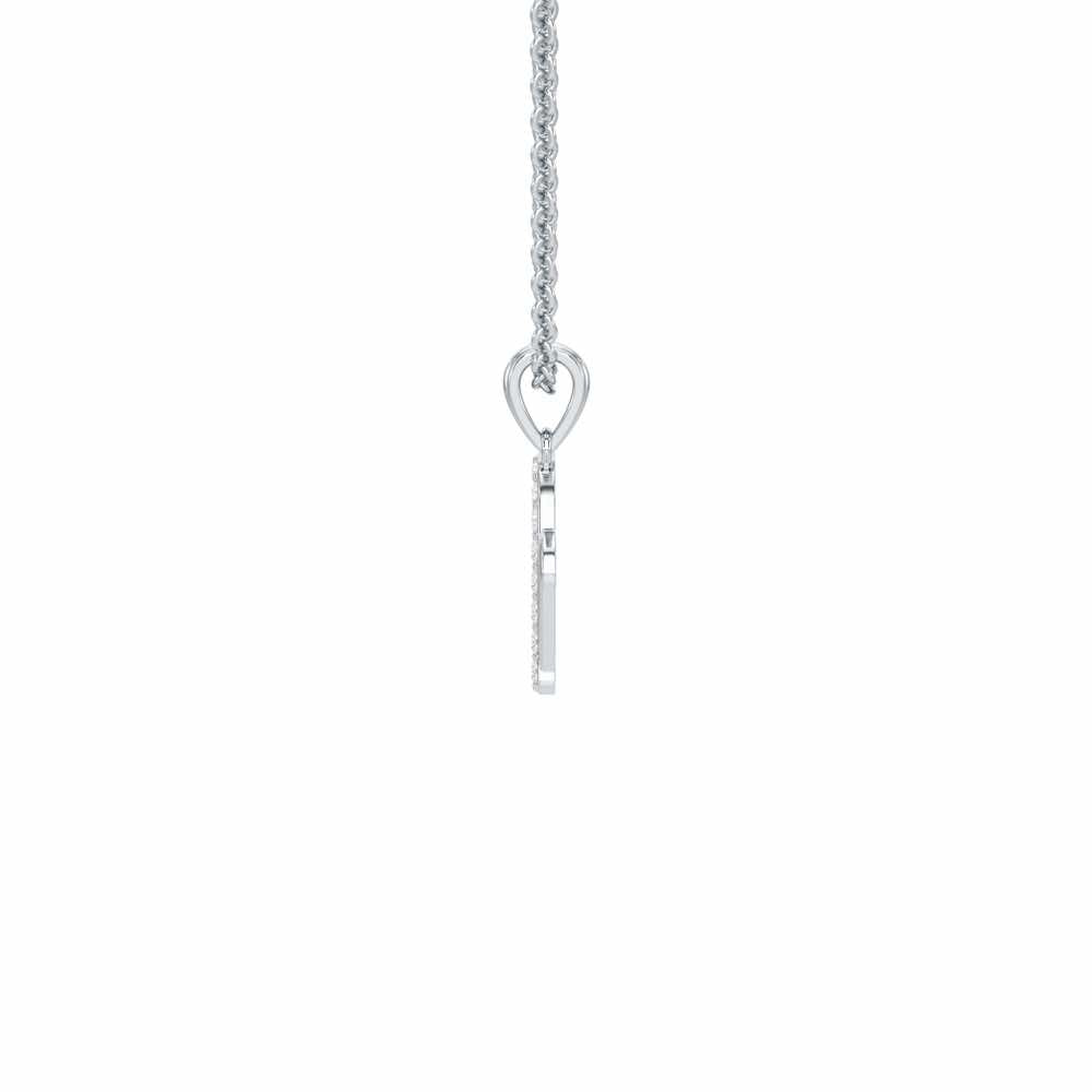 V-Luke Silver Pendant - White Gold - Image 3