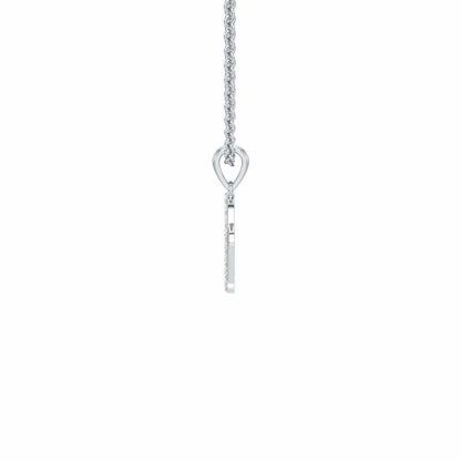 V-Luke Silver Pendant - White Gold - Image 3