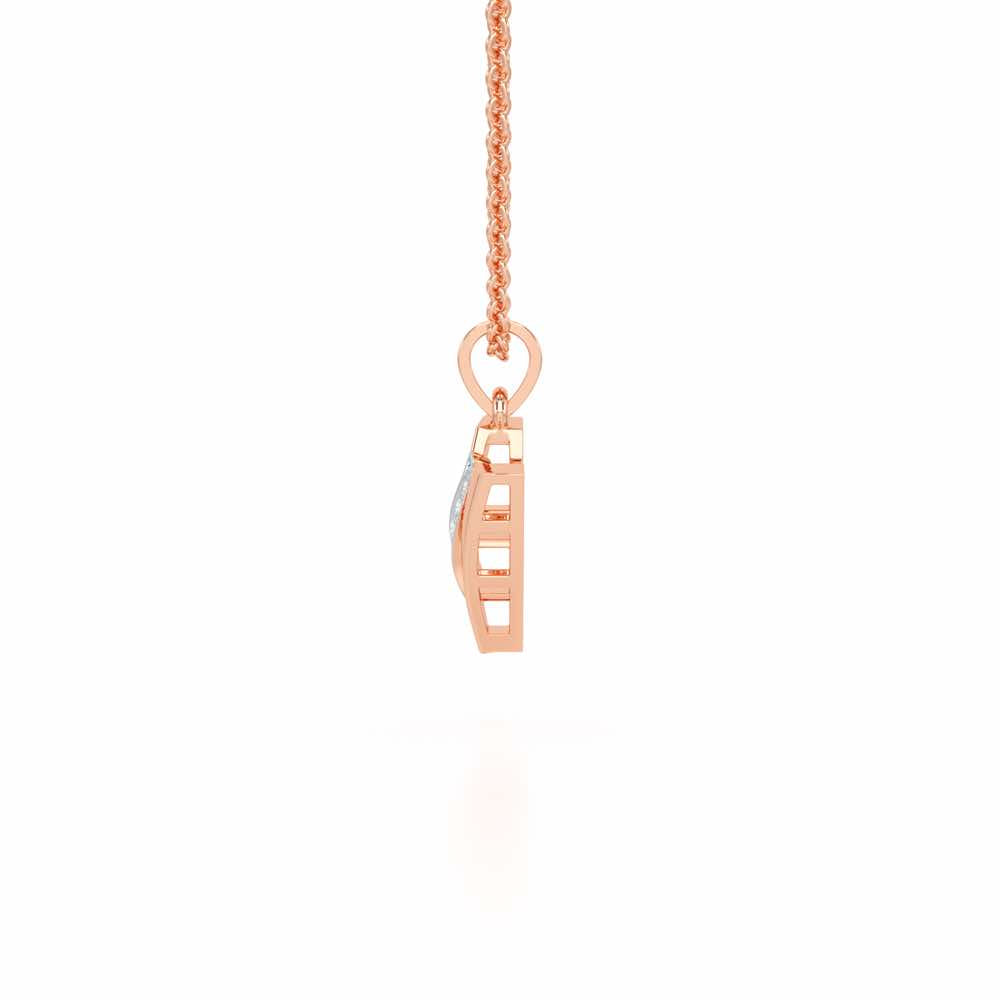 V-Spark Silver Pendant - Rose Gold - Image 3