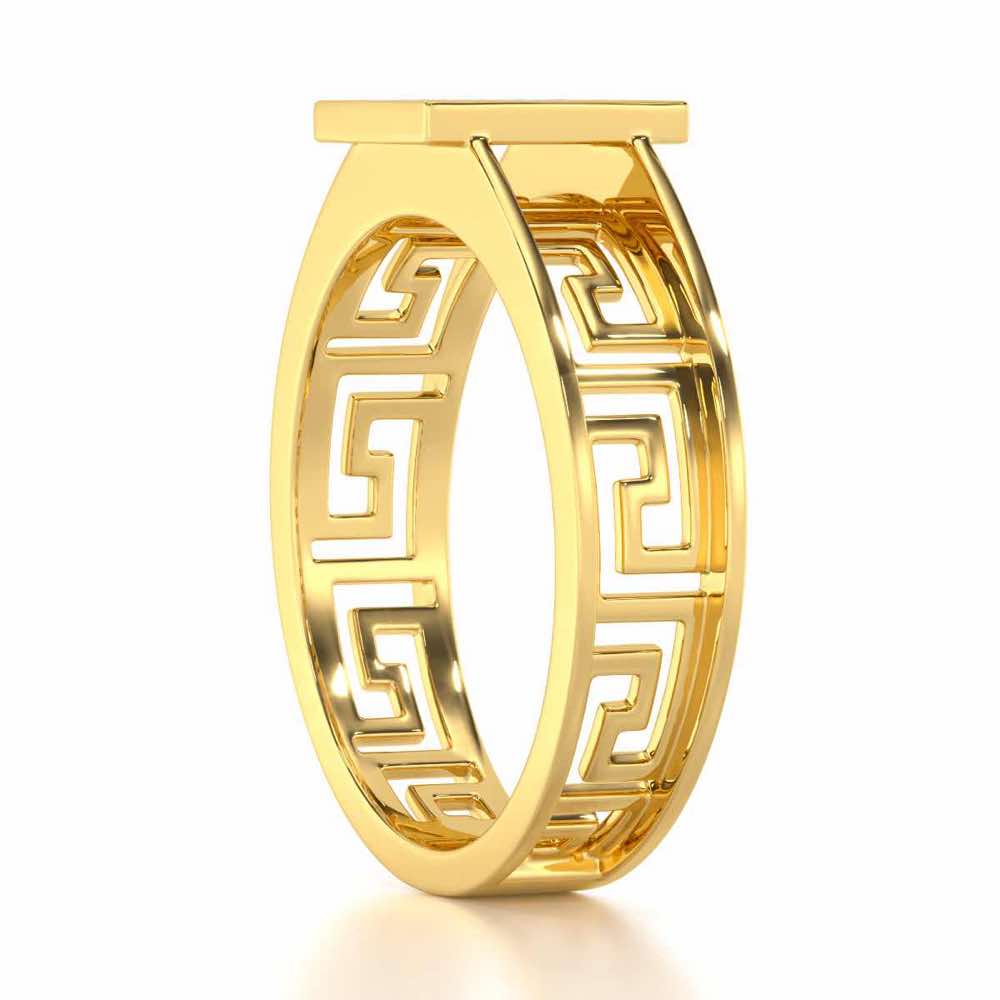 Valencia Silver Ring - Yellow Gold - Image 3