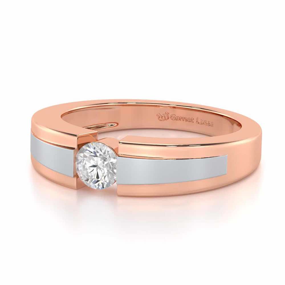 Valor Spark Men Solitaire Ring - Rose Gold - Image 2