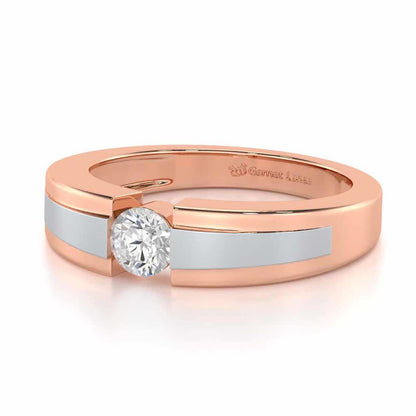 Valor Spark Men Solitaire Ring - Rose Gold - Image 2