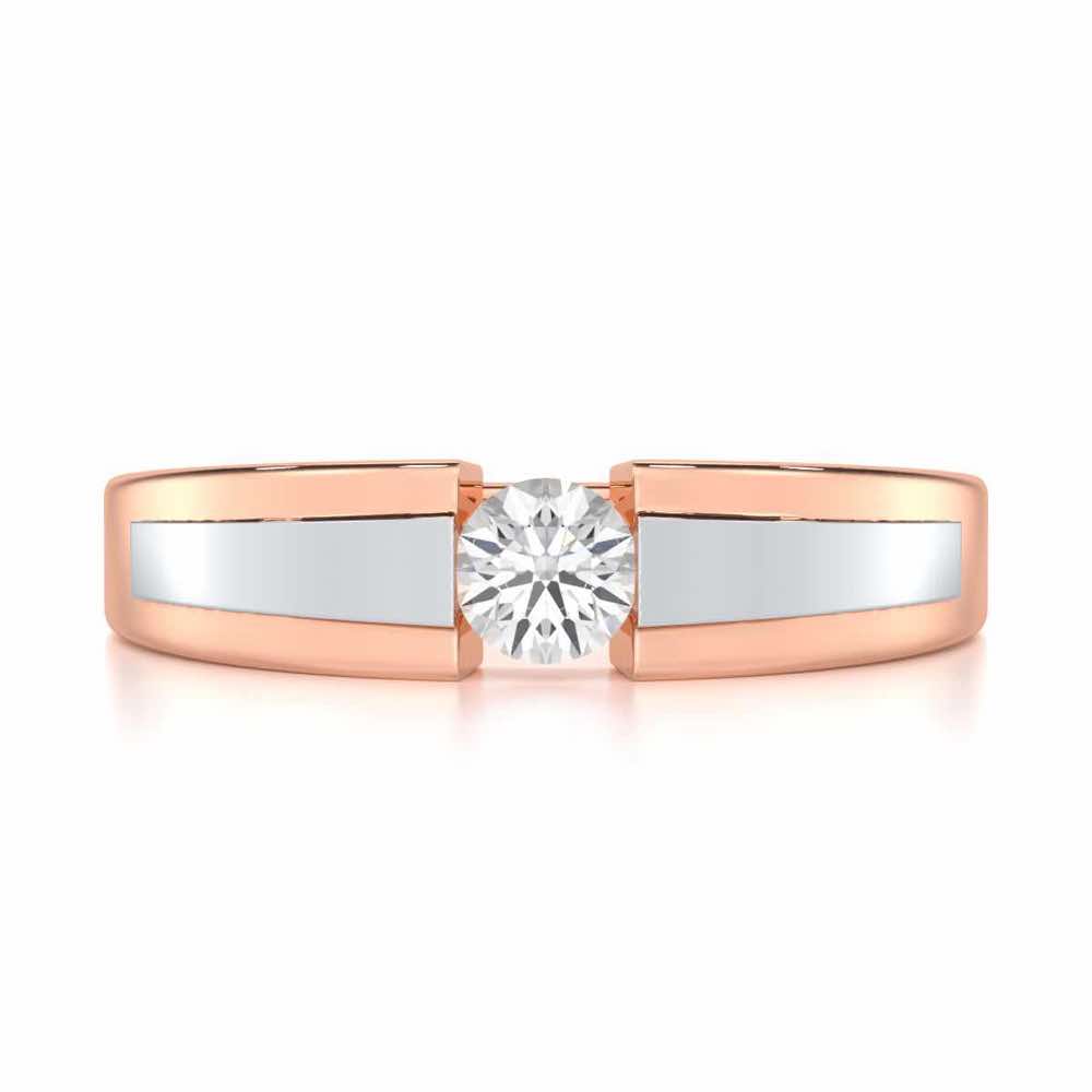 Valor Spark Men Solitaire Ring - Rose Gold - Image 4