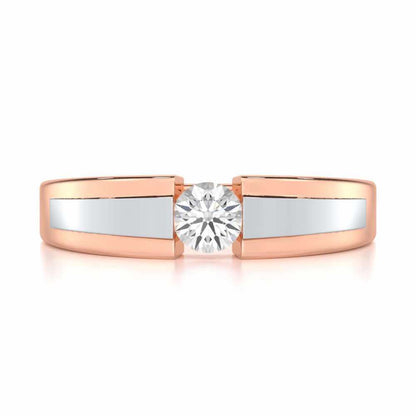 Valor Spark Men Solitaire Ring - Rose Gold - Image 4