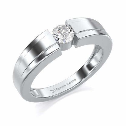 Valor Spark Men Solitaire Ring - White Gold - Image 1