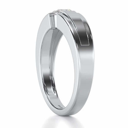 Valor Spark Men Solitaire Ring - White Gold - Image 3