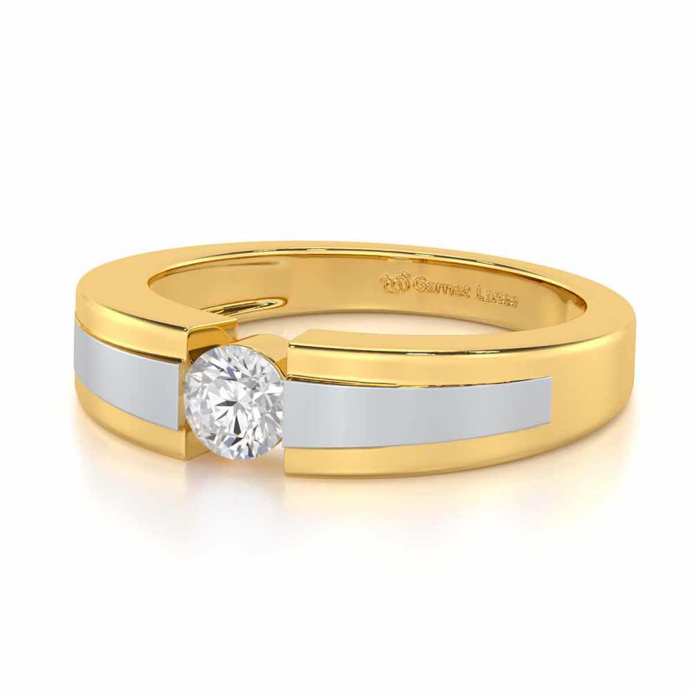 Valor Spark Men Solitaire Ring - Yellow Gold - Image 2