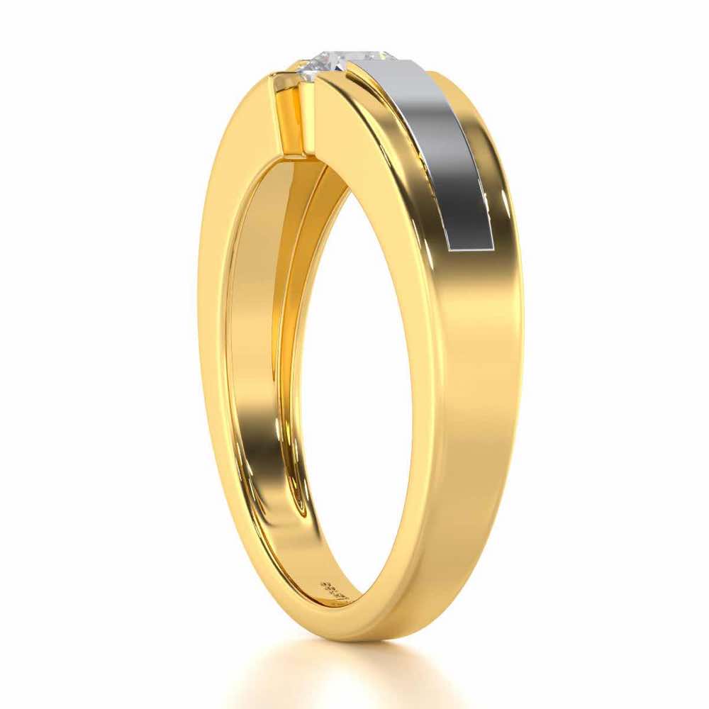 Valor Spark Men Solitaire Ring - Yellow Gold - Image 3