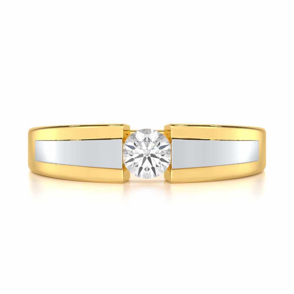 Valor Spark Men Solitaire Ring - Yellow Gold - Image 4