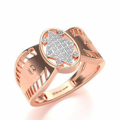 Valorous Silver Ring For Men - Rose Gold - Image 1