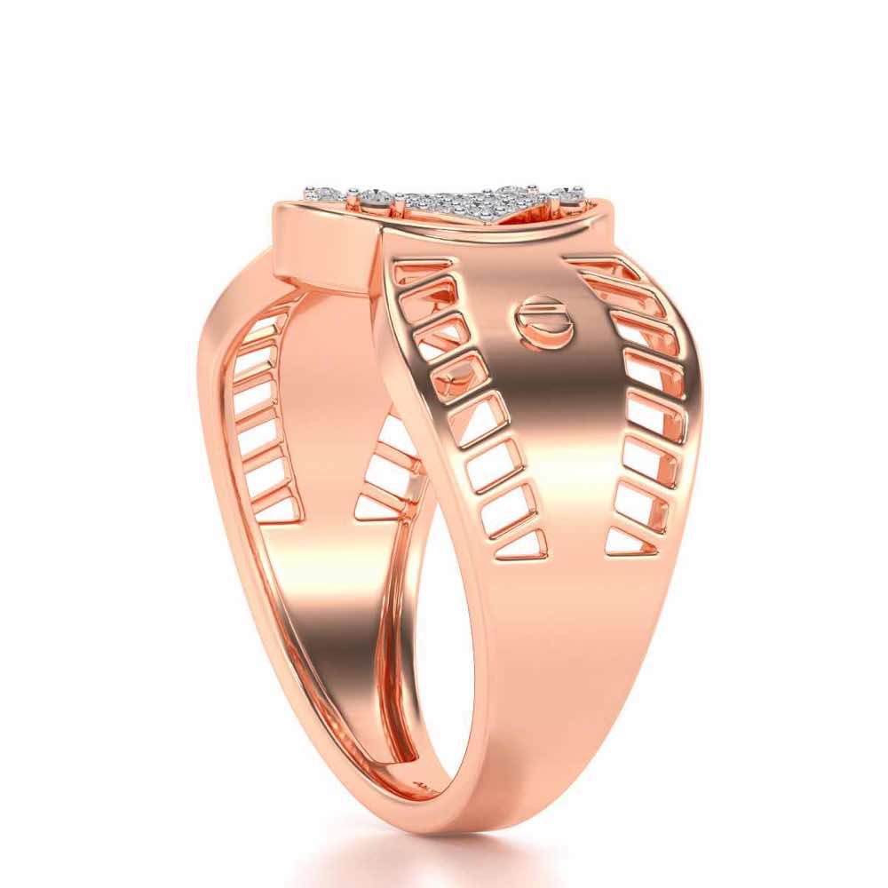 Valorous Silver Ring For Men - Rose Gold - Image 3