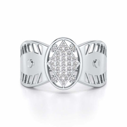 Valorous Silver Ring For Men - White Gold - Image 4