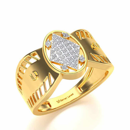 Valorous Silver Ring For Men - Yellow Gold - Image 1