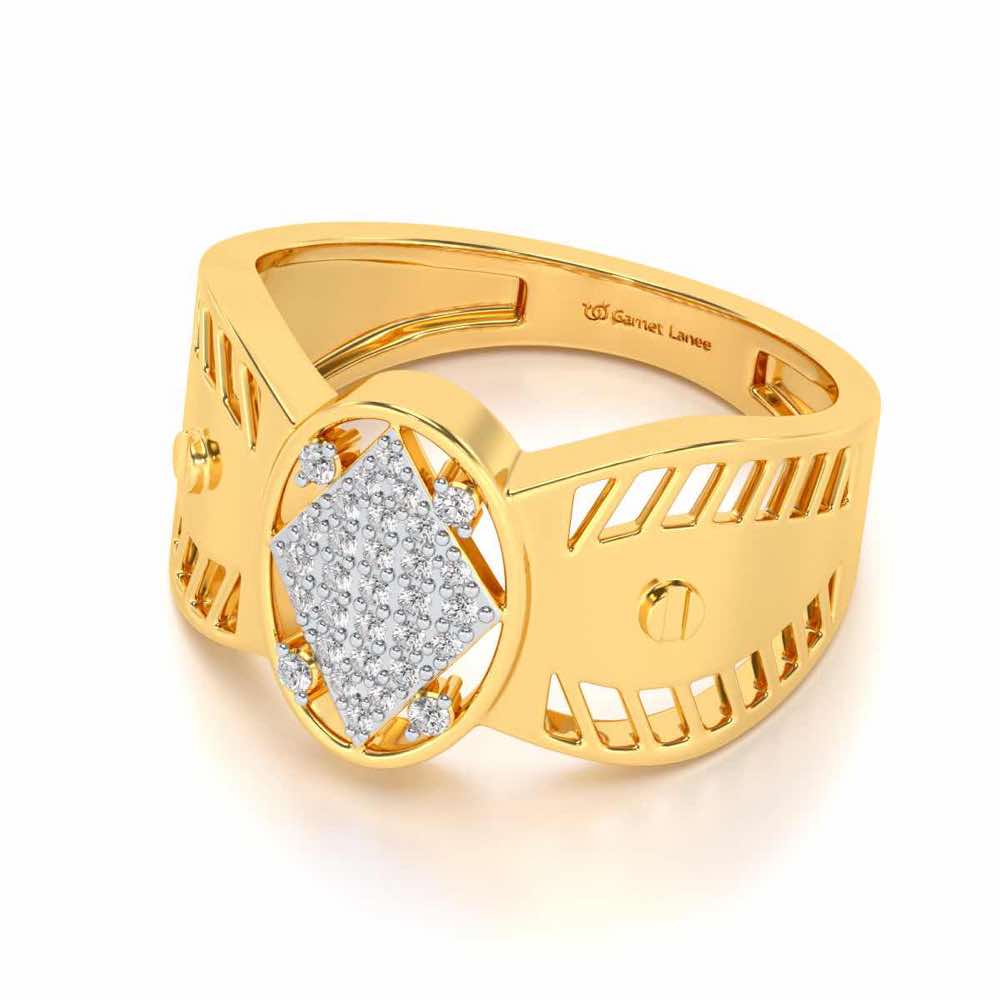 Valorous Silver Ring For Men - Yellow Gold - Image 2