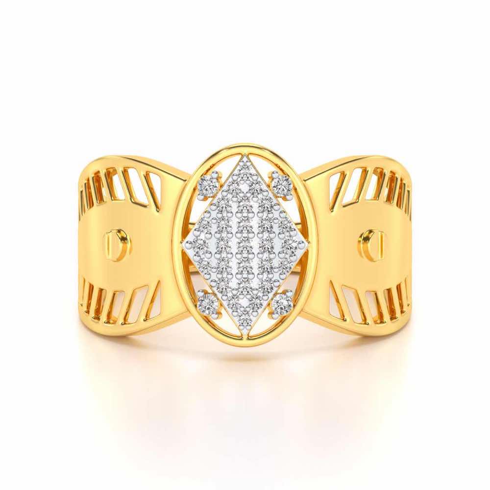 Valorous Silver Ring For Men - Yellow Gold - Image 4