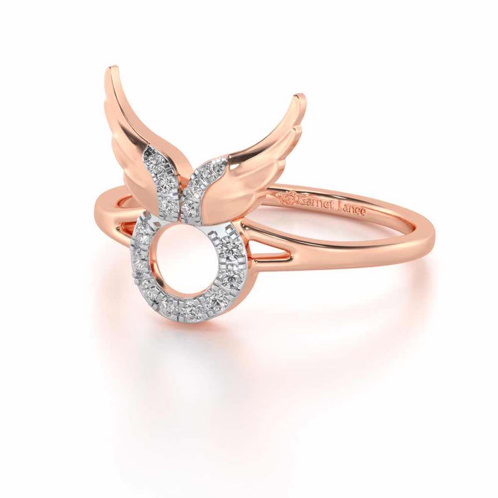 Valour Taurus Silver Ring - Rose Gold - Image 2