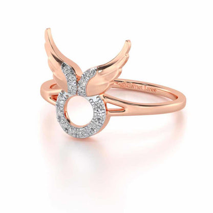 Valour Taurus Silver Ring - Rose Gold - Image 2