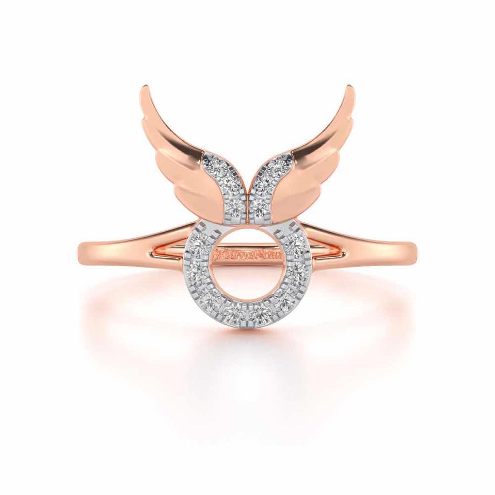 Valour Taurus Silver Ring - Rose Gold - Image 4