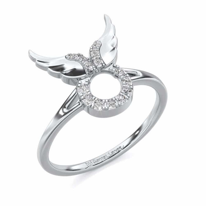 Valour Taurus Silver Ring - White Gold - Image 1
