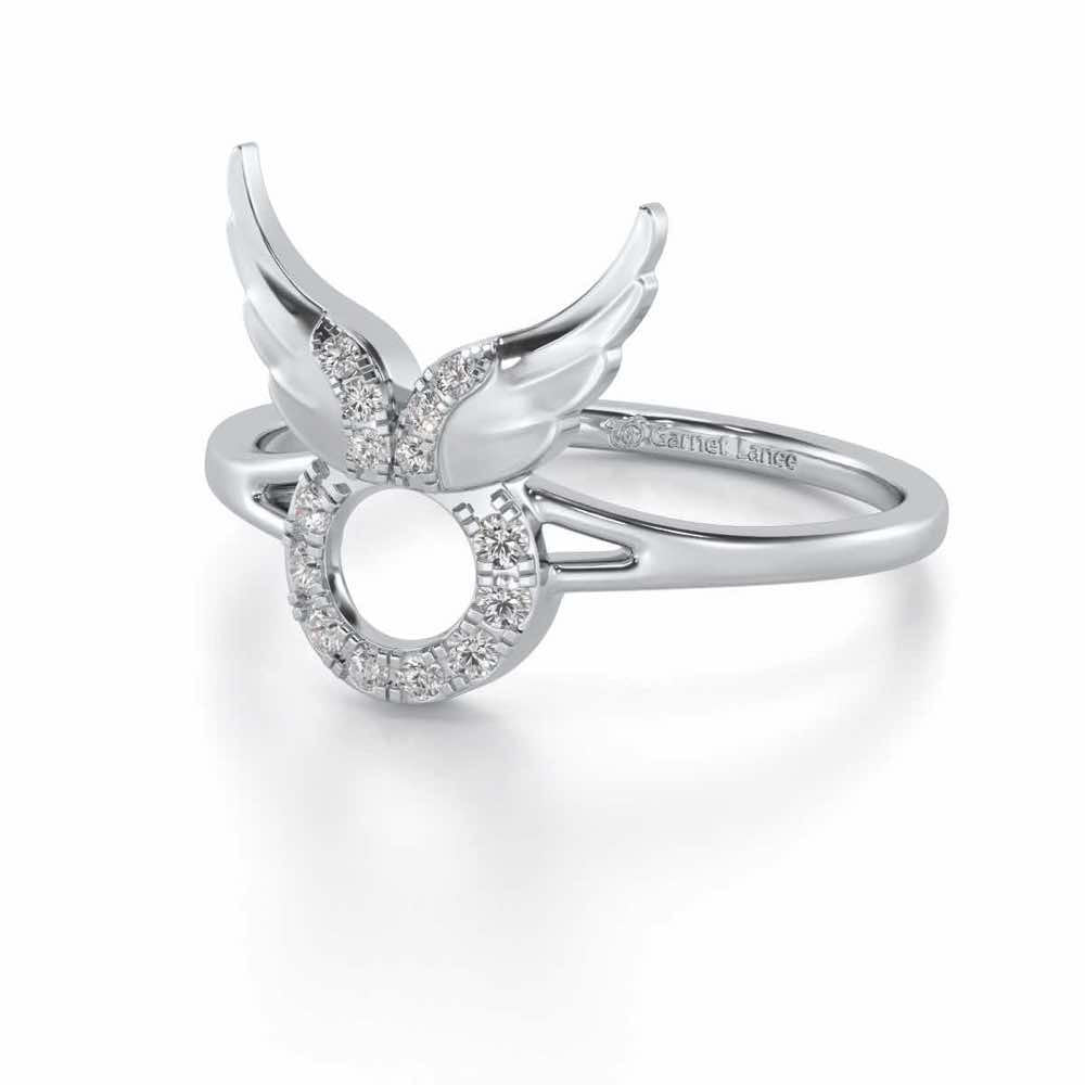 Valour Taurus Silver Ring - White Gold - Image 2
