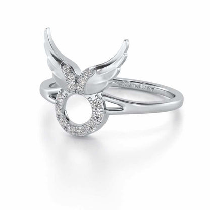 Valour Taurus Silver Ring - White Gold - Image 2