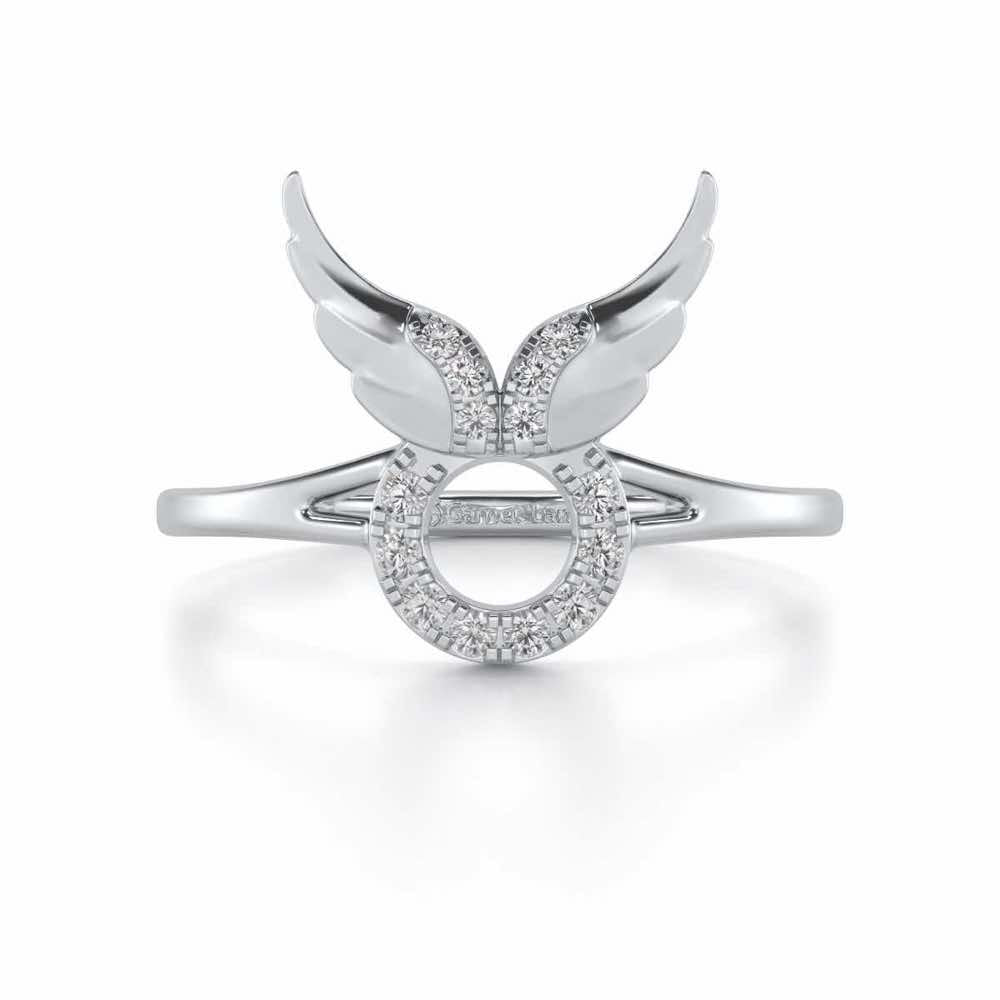Valour Taurus Silver Ring - White Gold - Image 4