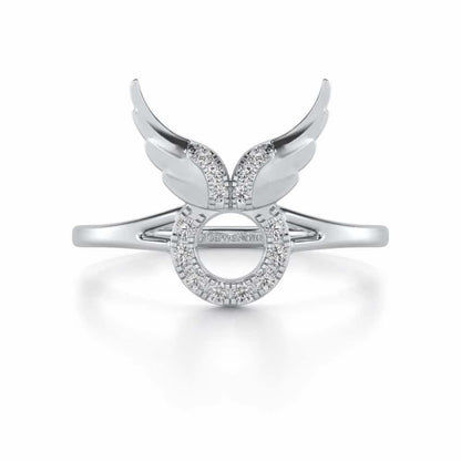 Valour Taurus Silver Ring - White Gold - Image 4