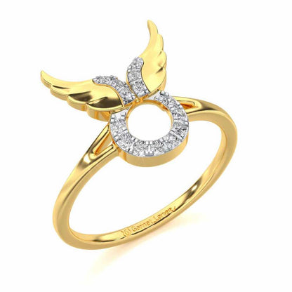Valour Taurus Silver Ring - Yellow Gold - Image 1
