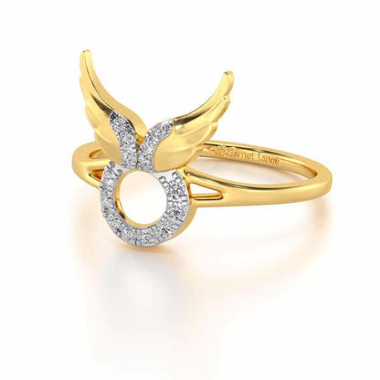 Valour Taurus Silver Ring - Yellow Gold - Image 2