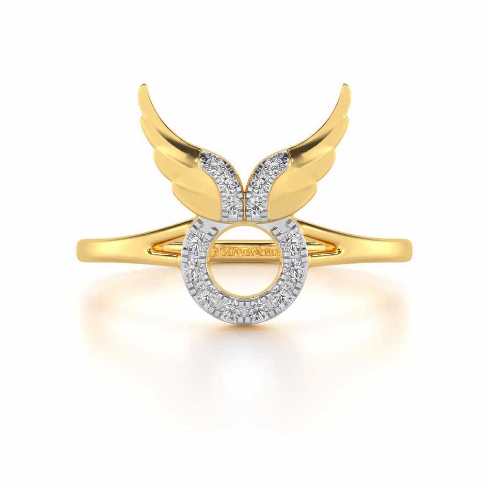 Valour Taurus Silver Ring - Yellow Gold - Image 4