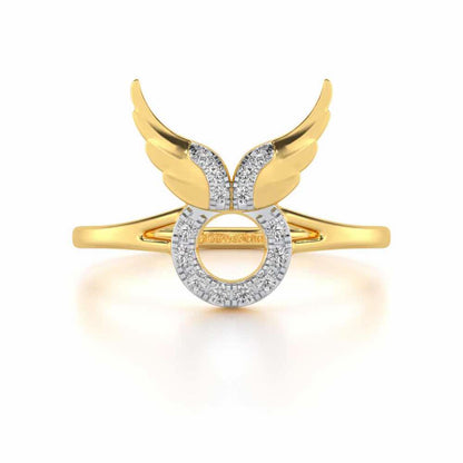 Valour Taurus Silver Ring - Yellow Gold - Image 4