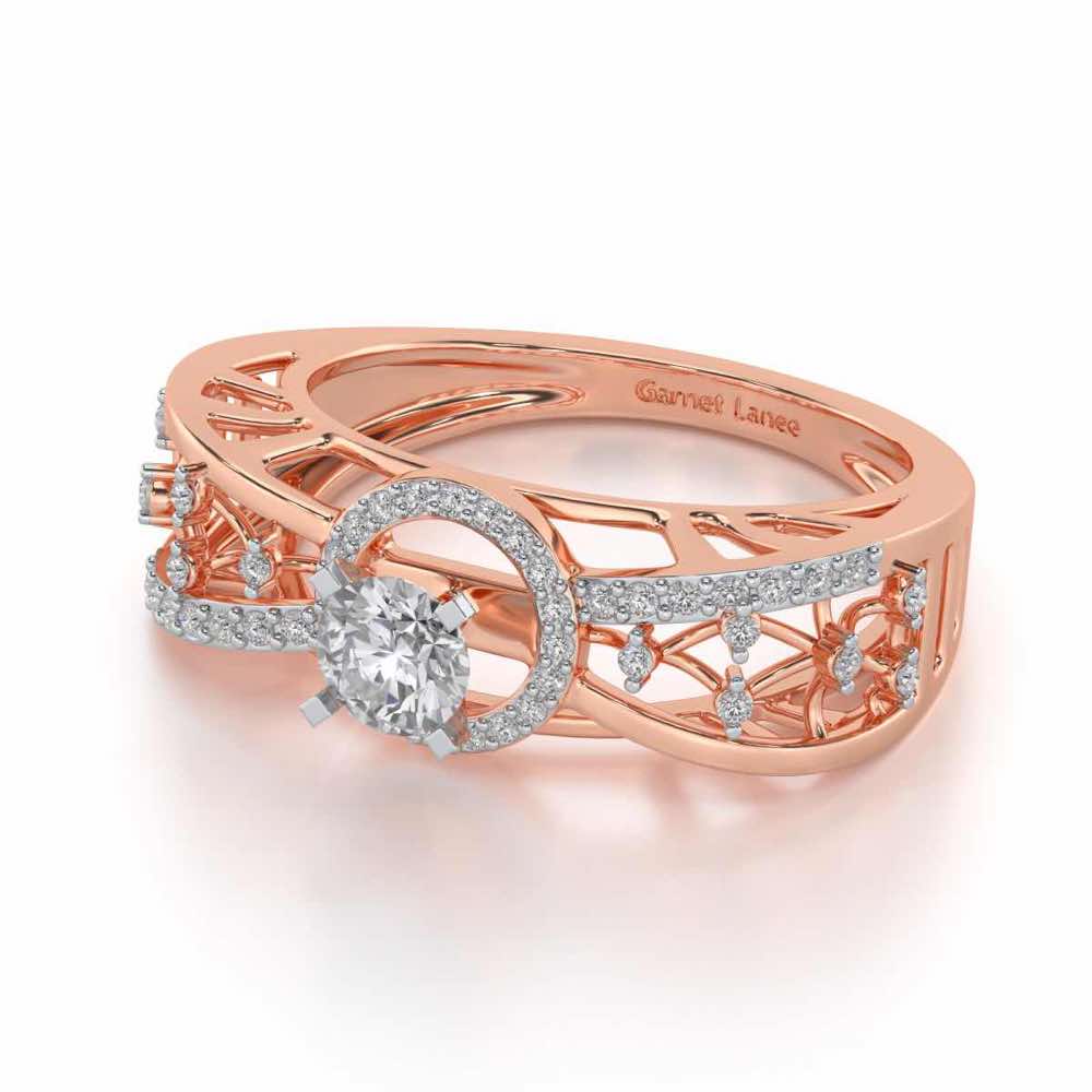 Vanshika Solitaire Ring - Rose Gold - Image 2