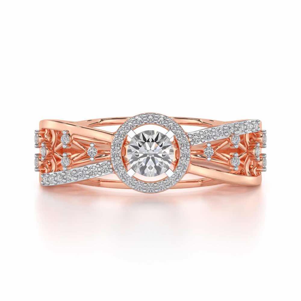 Vanshika Solitaire Ring - Rose Gold - Image 4