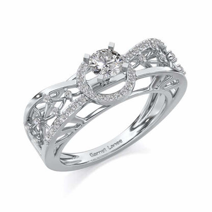Vanshika Solitaire Ring - White Gold - Image 1