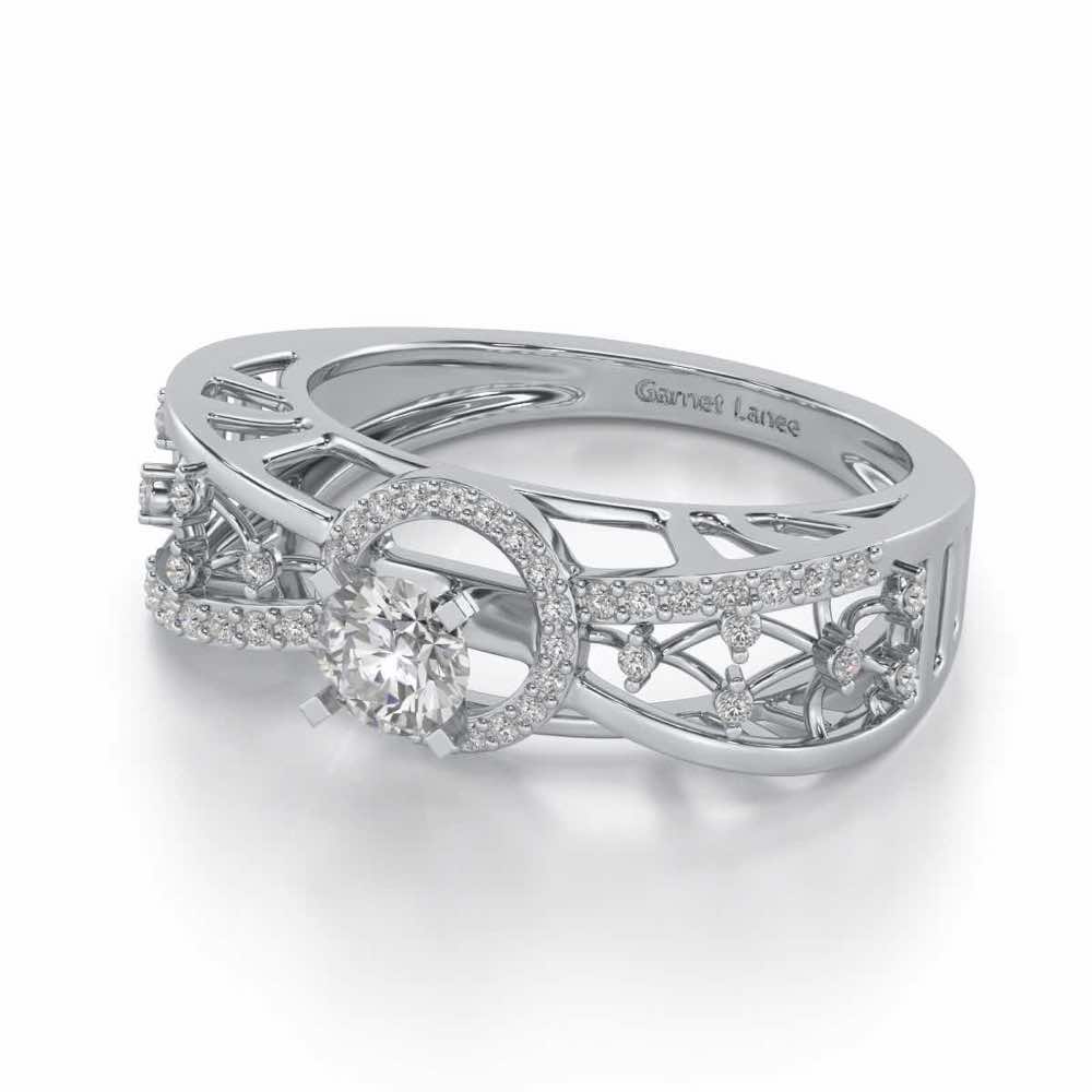 Vanshika Solitaire Ring - White Gold - Image 2