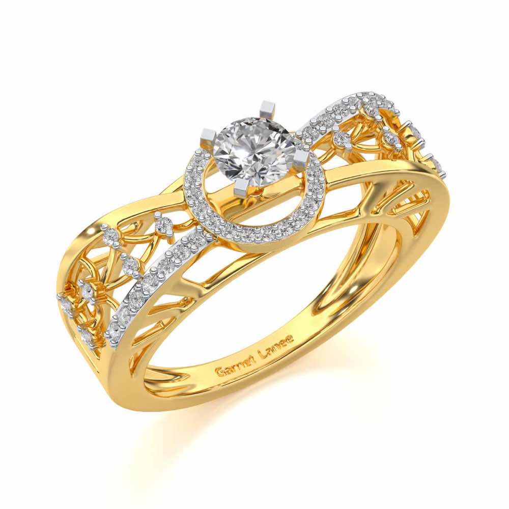 Vanshika Solitaire Ring - Yellow Gold - Image 1