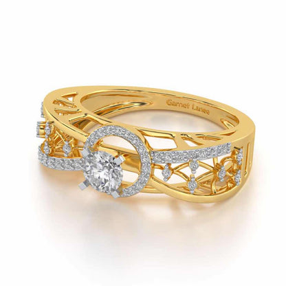 Vanshika Solitaire Ring - Yellow Gold - Image 2