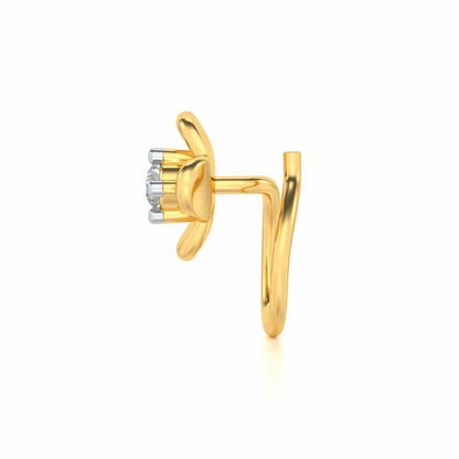 Vega Silver Nosepin - Yellow Gold - Image 4