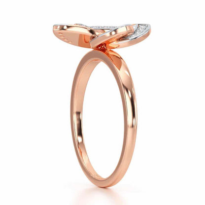 Velvet Blossom Silver Ring - Rose Gold - Image 3