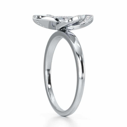 Velvet Blossom Silver Ring - White Gold - Image 3