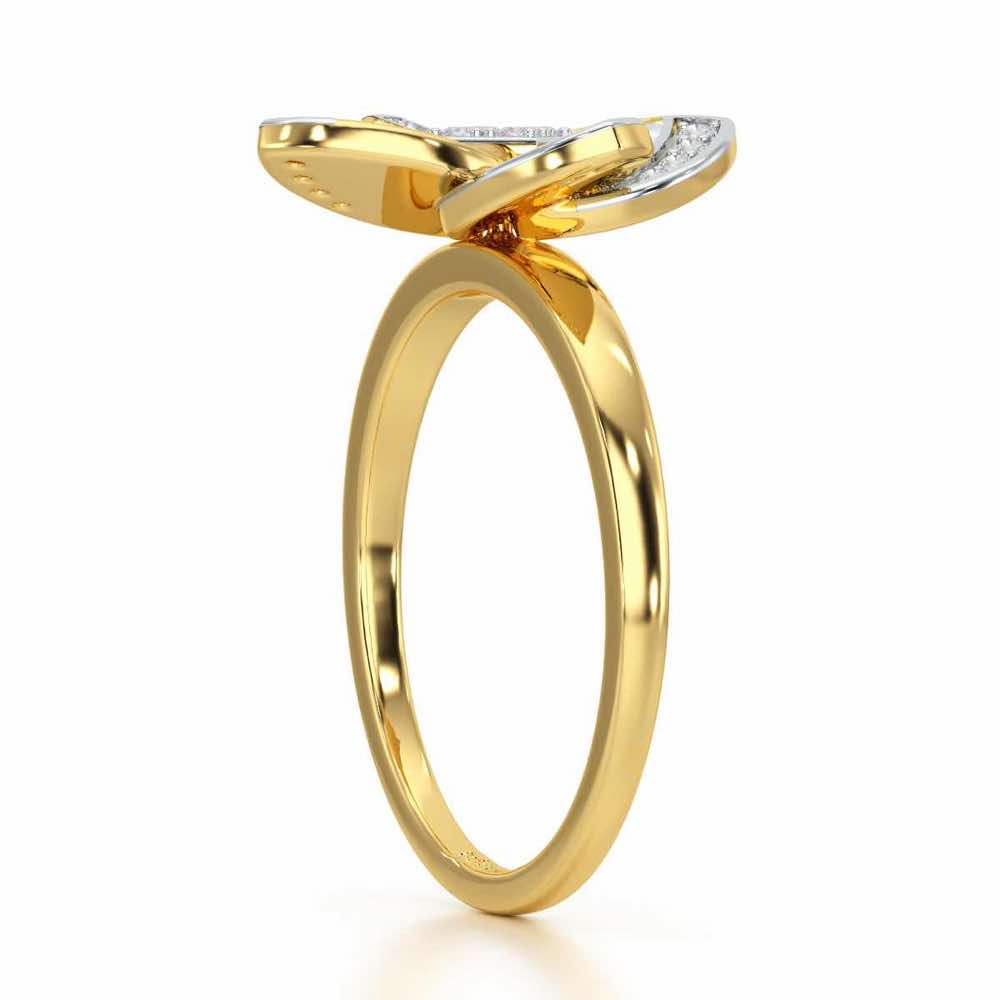 Velvet Blossom Silver Ring - Yellow Gold - Image 3
