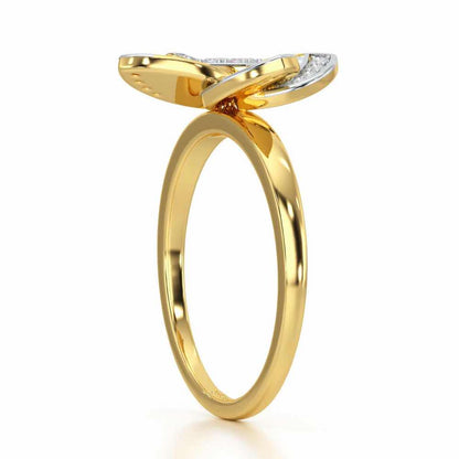 Velvet Blossom Silver Ring - Yellow Gold - Image 3