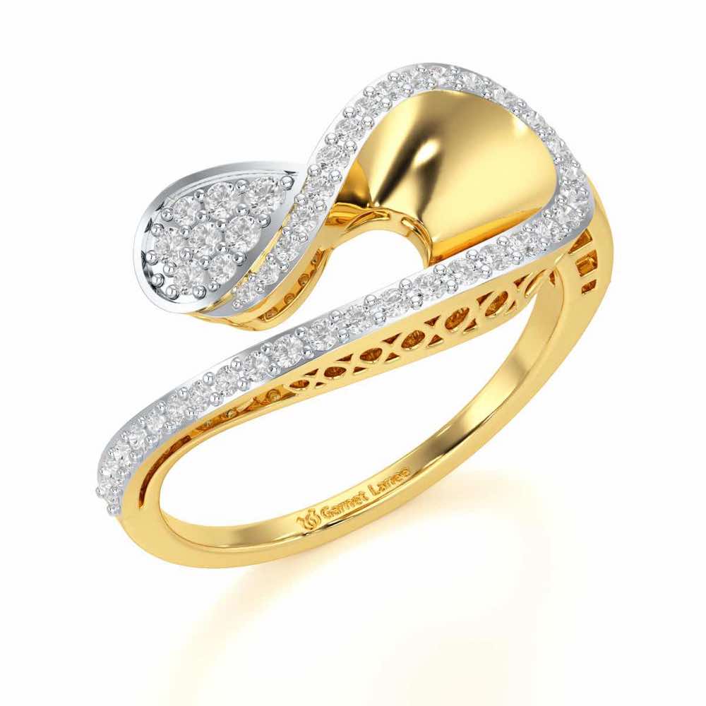 Velvet Veil Silver Ring - Yellow Gold - Image 1