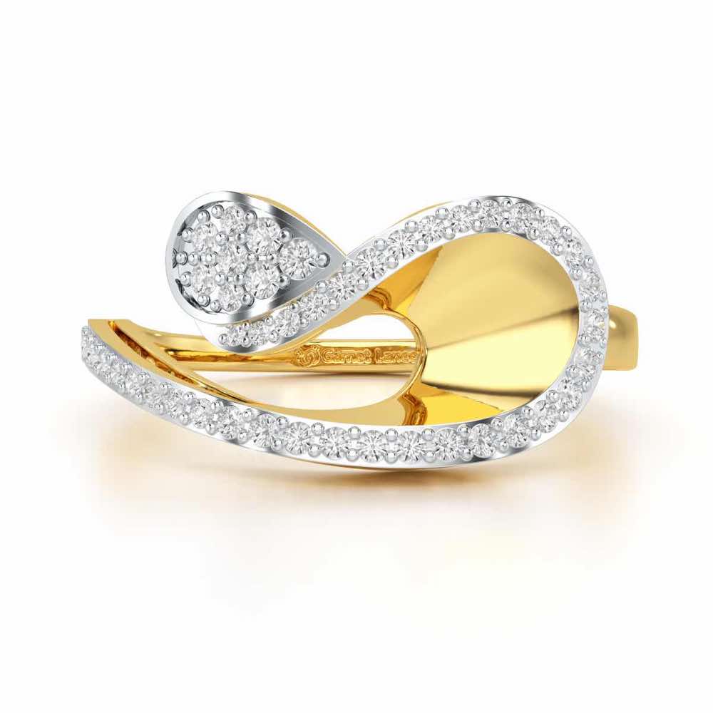 Velvet Veil Silver Ring - Yellow Gold - Image 4